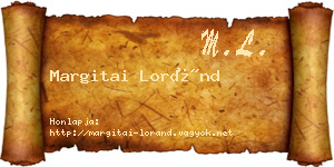 Margitai Loránd névjegykártya
